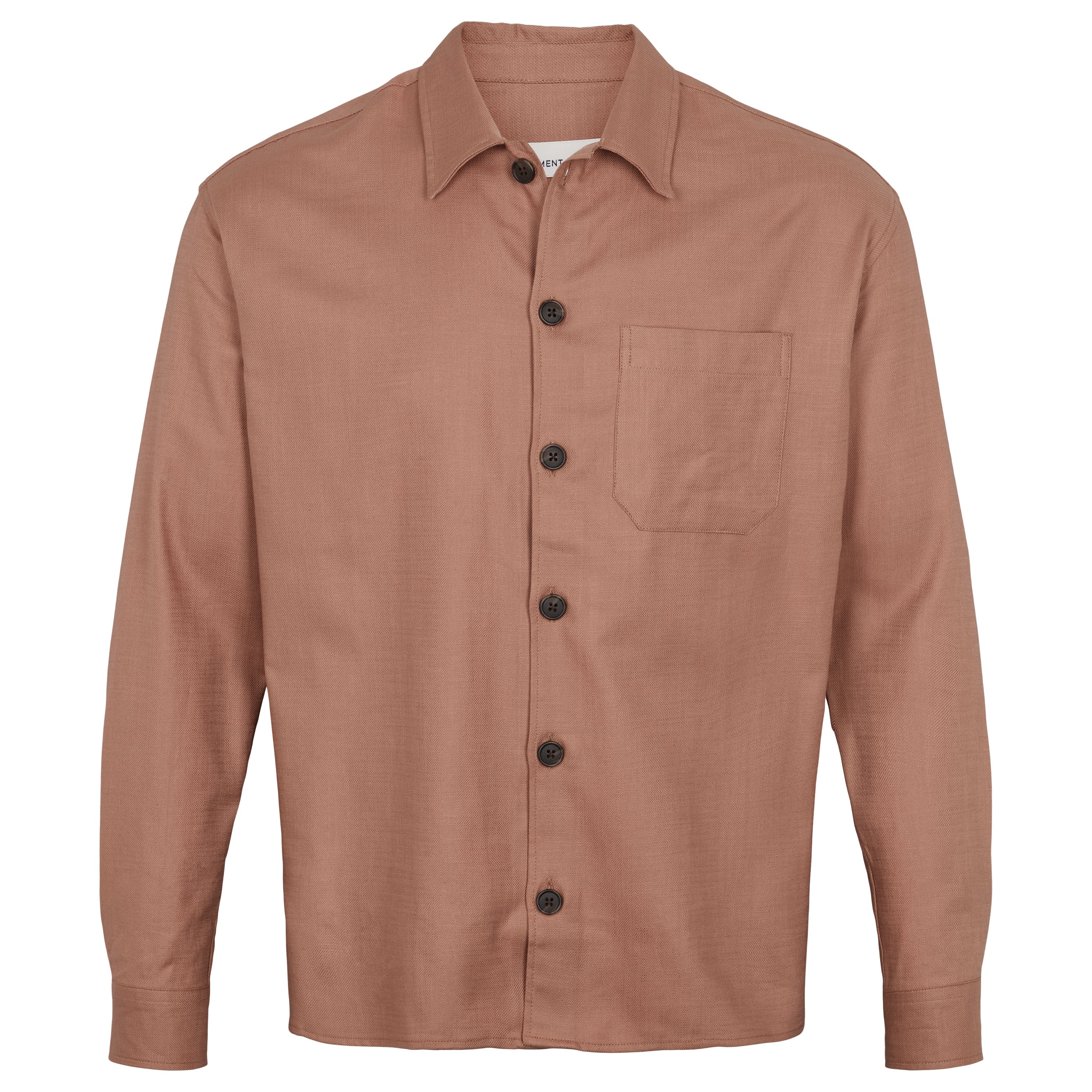 By Garment Makers Storm Einfarbiges Überhemd GOTS Hemd  LS 1530 Haselnuss